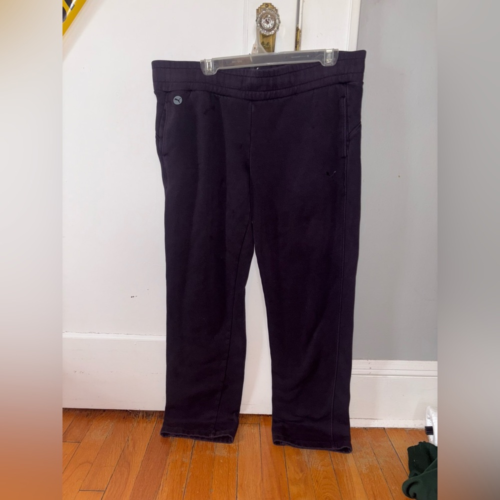 Puma women’s deep purple loose leg joggers size L